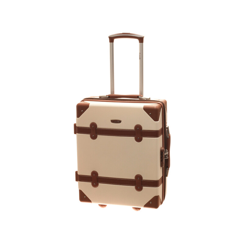 Cestovní kufr Dielle S 1950-50-24 krémová