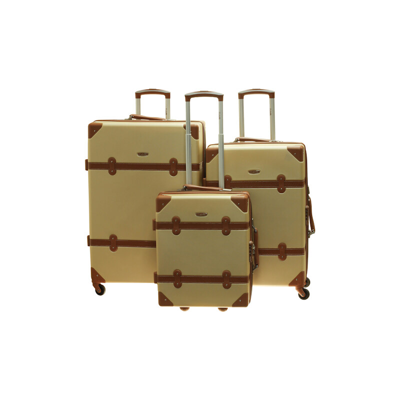 Cestovní kufry set 3ks Dielle S,M,L 1950-67 béžová