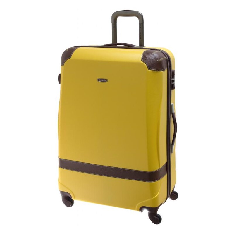 Cestovní kufr Dielle L 210-70-37 hořčicová