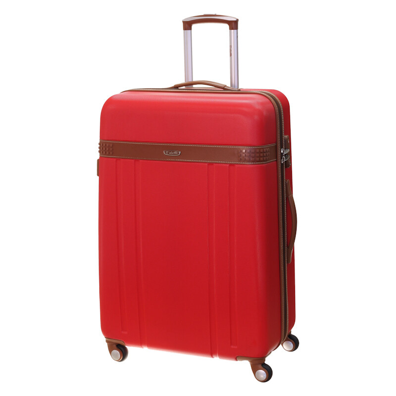 Cestovní kufr Dielle L 220-70-02 červená