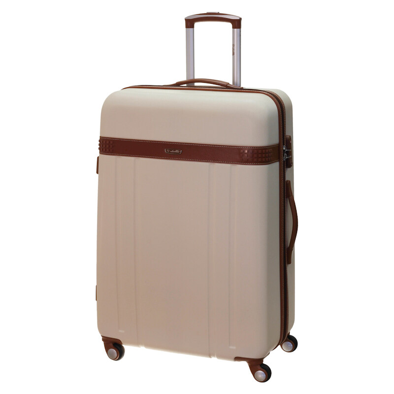 Cestovní kufr Dielle L 220-70-24 krémová