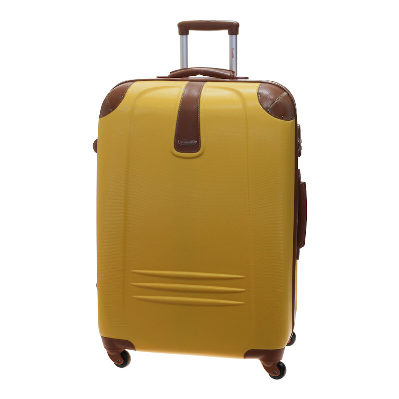 Cestovní kufr Dielle L 255-70-26 hořčicová