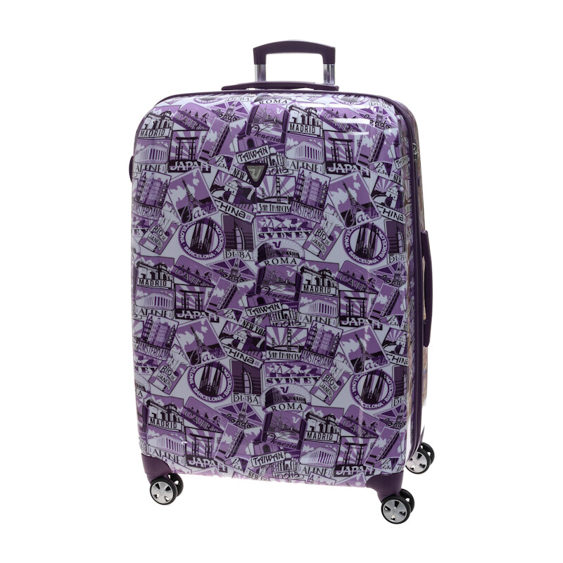 Cestovní kufr Roncato Colorado Print L 409281-99 fialová