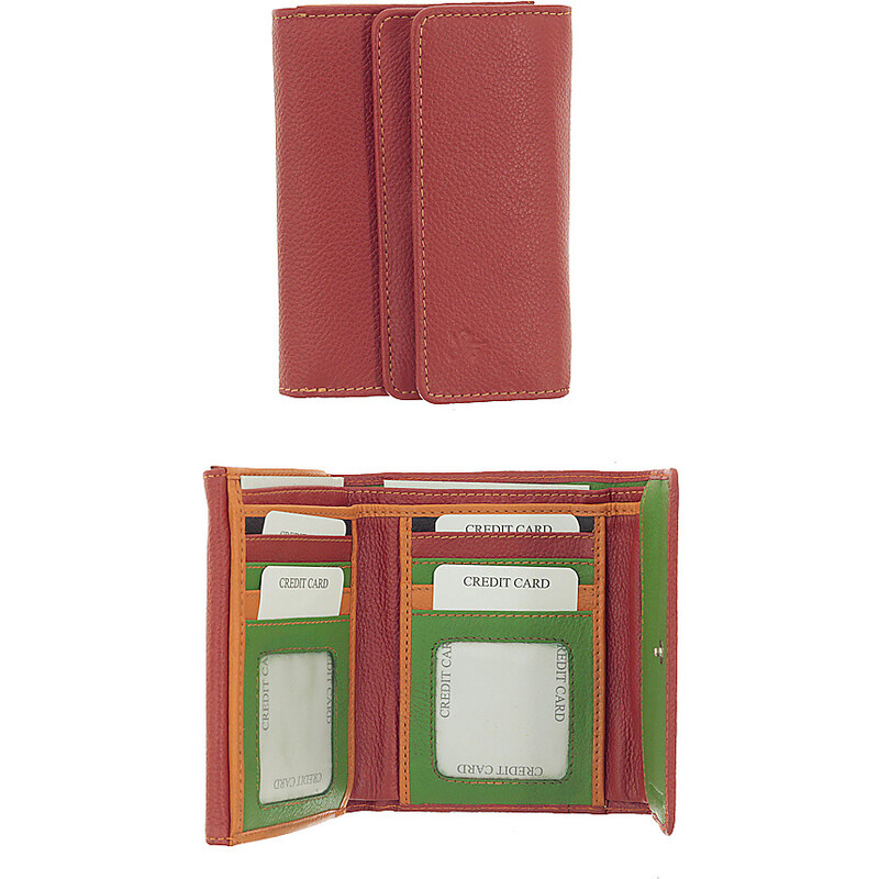 Peněženka Carraro Multicolour 833-MU-02 červená