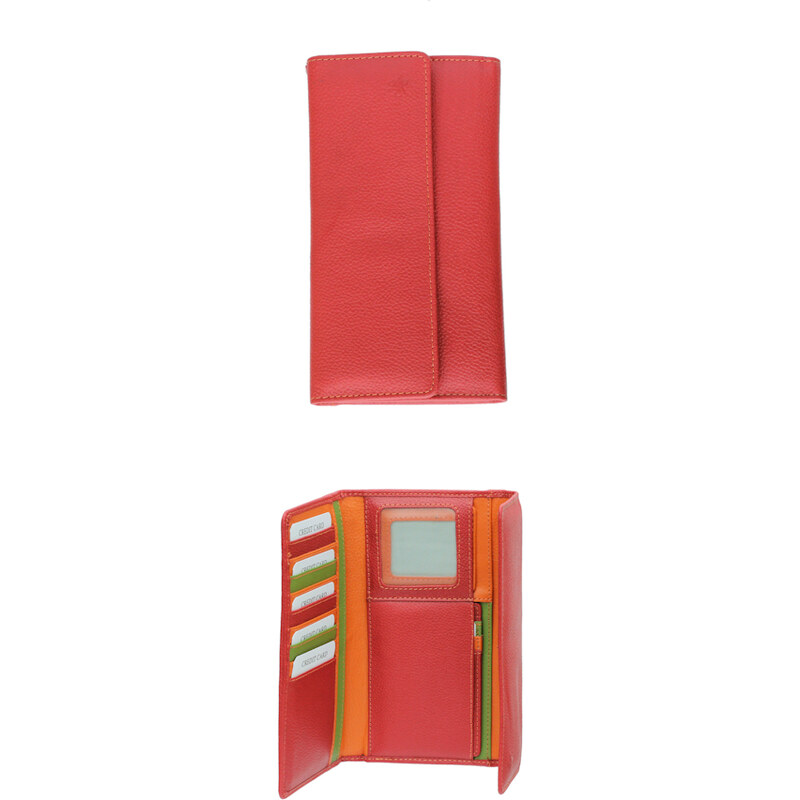 Peněženka Carraro Multicolour 835-MU-02 červená