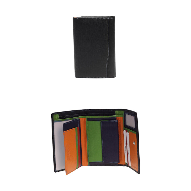Peněženka Carraro Multicolour 838-MU-01 černá