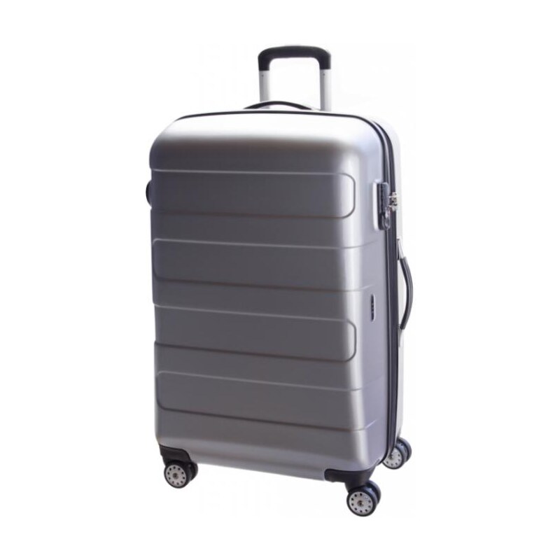 Cestovní kufr d&n M 8661-13 stříbrná
