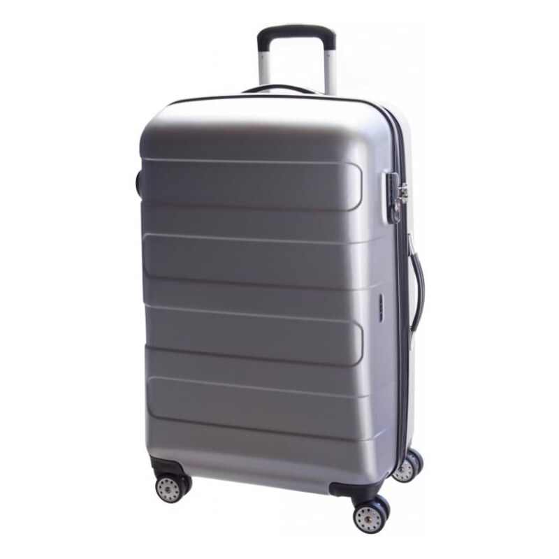 Cestovní kufr d&n L 8672-13 stříbrná