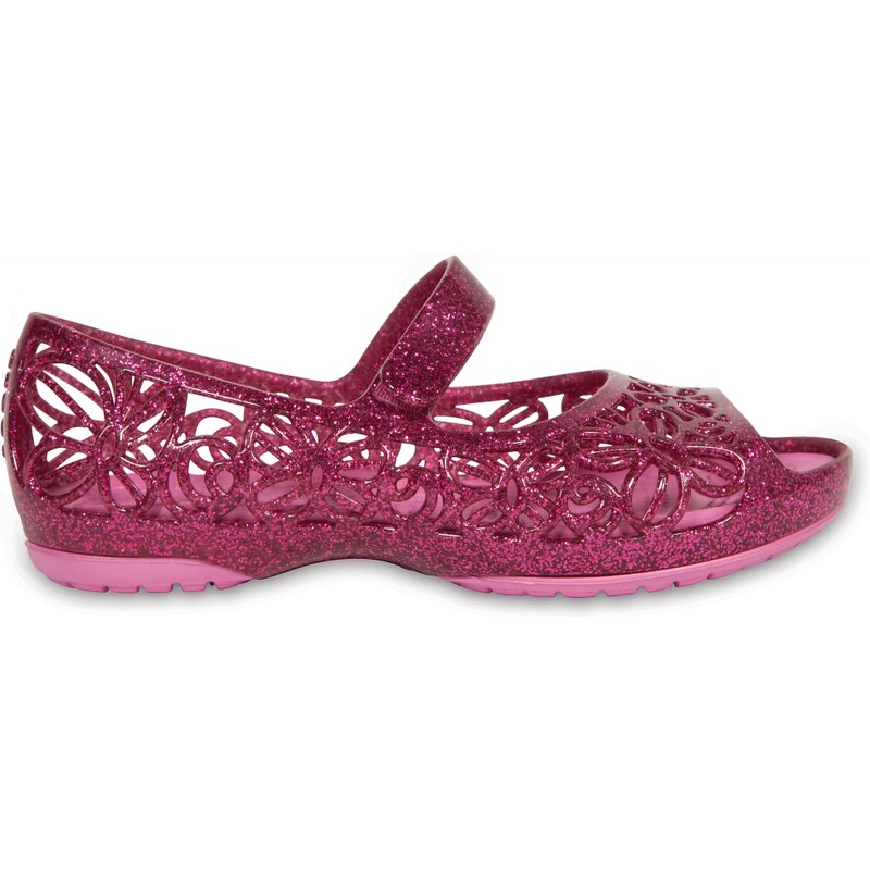 Crocs Flat Girls Fuchsia / Candy Pink Crocs Isabella Glitter