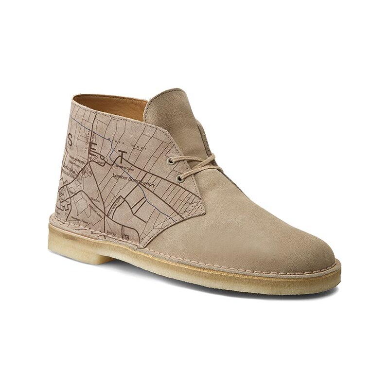 Kotníková obuv CLARKS - Desert Boot 261181647 Sand Interest