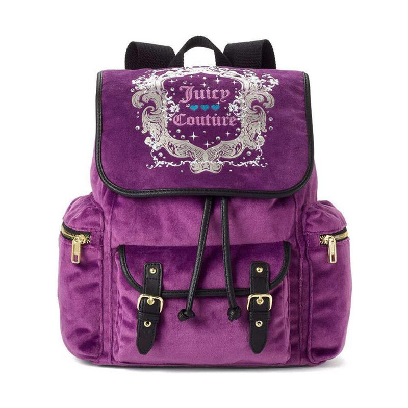 Juicy Couture dámský batoh Kelli purple velour fialový