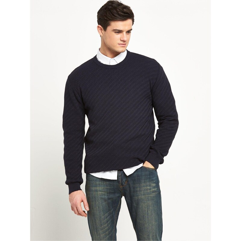 CLOSET Designový tmavě modrý sveter