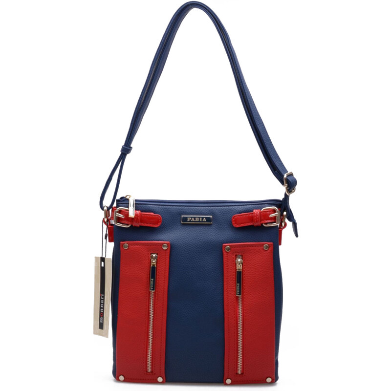 Pabia - Dámská kabelka přes rameno typu messenger BAG0130-013 / modro-červená