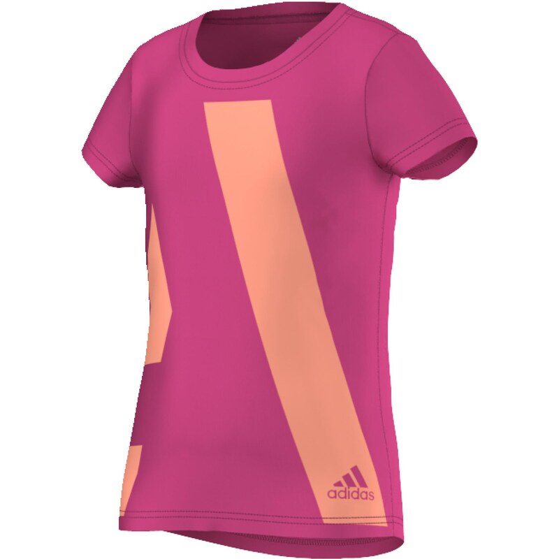 adidas Dívčí tričko WARDROBE STYLE TYPO TEE - růžové