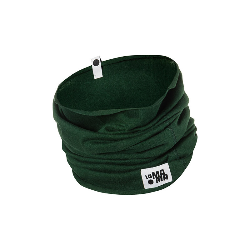 Lamama Komínový bavlněný šál/šátek- tmavě zelený
