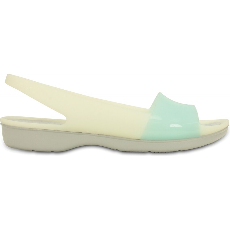 Crocs Flat Women Sea Foam/Pearl White ColorBlock