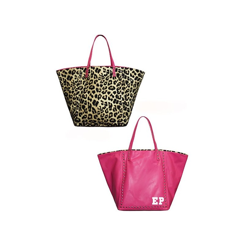 Oboustranní taška MIA BAG - tygrová/růžová, Barva ružová