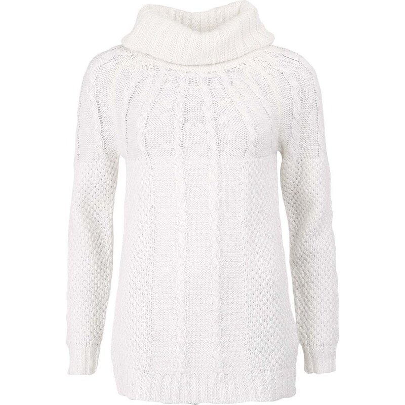 Bílý pletený svetr se stříbrnými nitkami Vero Moda Lurifax