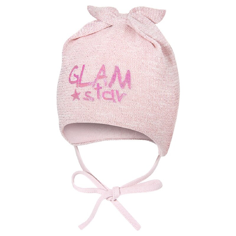 Broel Dívčí čepice Glam Star - světle růžová