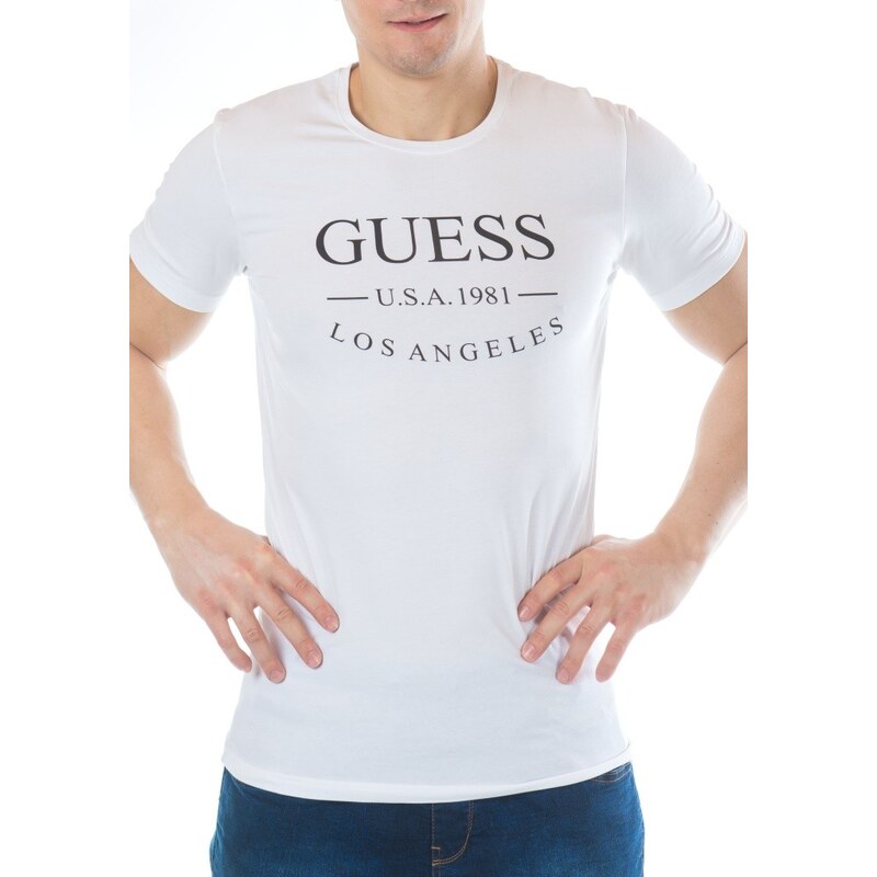 Pánské tričko Guess U54M10 bílá Bílá