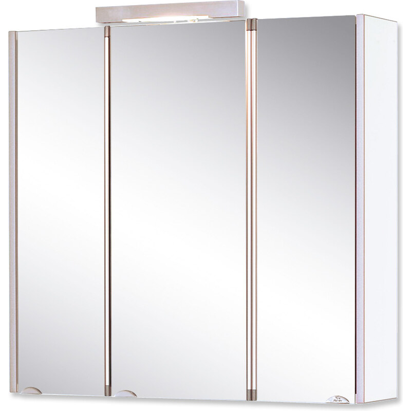 Jokey Plastik MANDIOL III Zrcadlová skříňka - bílá/čelo aluoptika