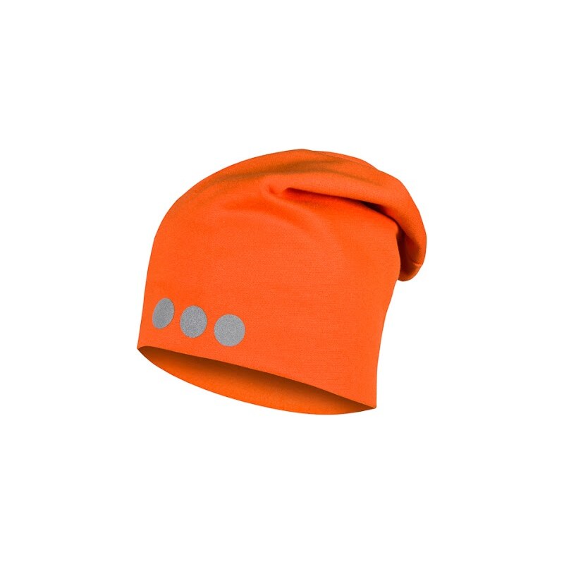 Lamama Dětská čepice s reflexním potiskem - oranžová
