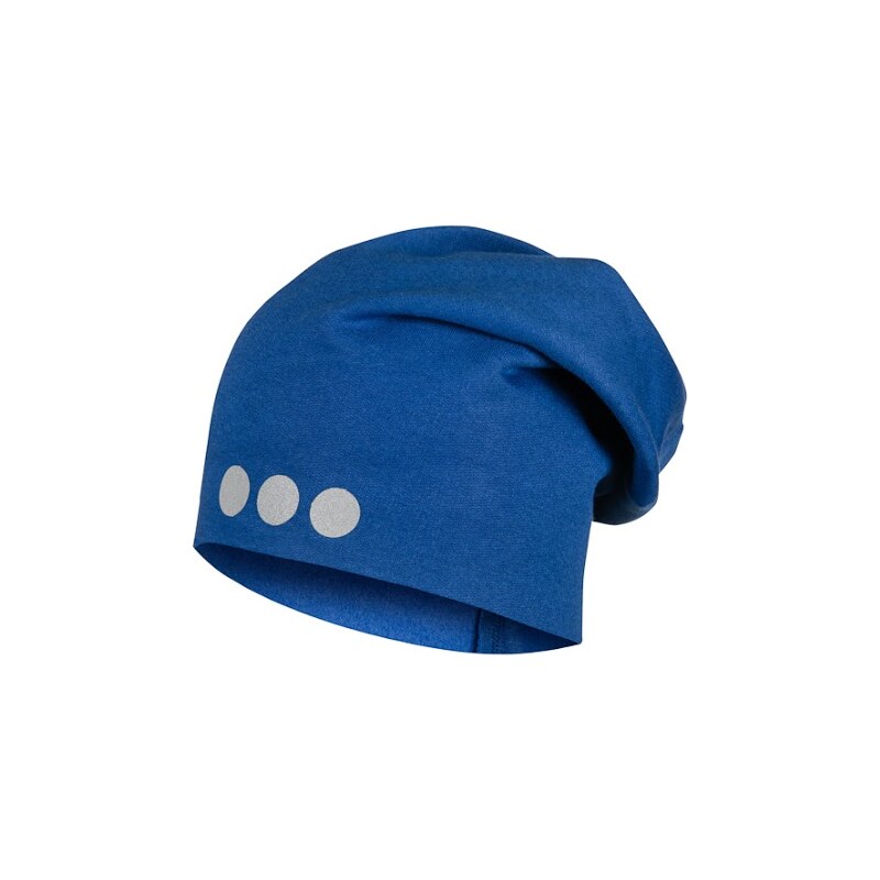 Lamama Dětská čepice s reflexním potiskem - modrá
