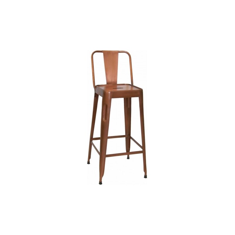 Industrial style, Barová stolička - medená 105 x36 x36 /77 cm (293)