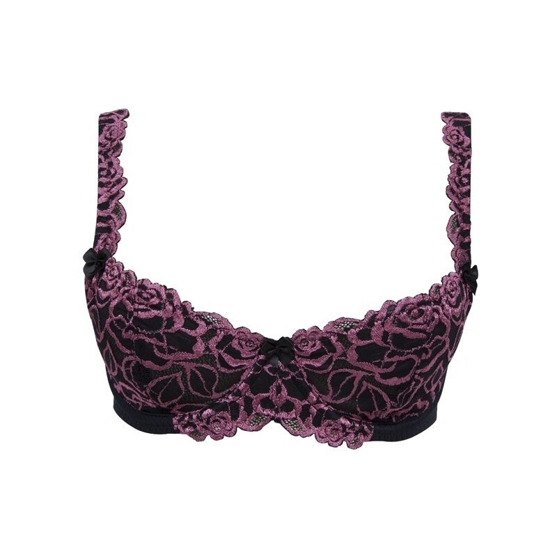 CHANGE Lingerie Vyztužená podprsenka s kosticí CHANGE Florence Padded Black Rose - 85C