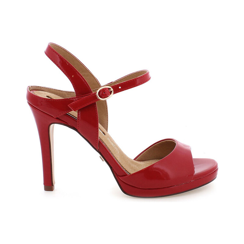 Červené lesklé sandály na podpatku MARIA MARE - 41