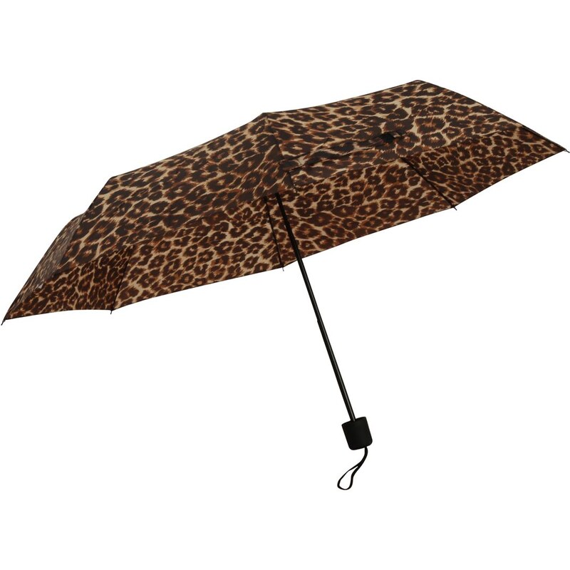 Firetrap Blackseal Leopard Print Womens Umbrella, brown leopard