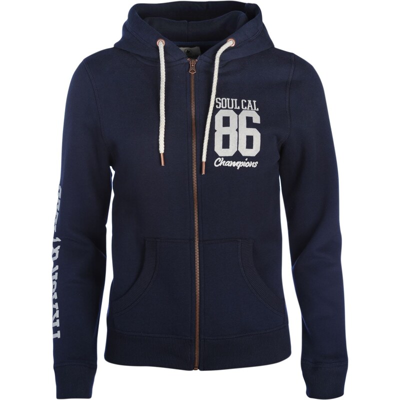 mikina SoulCal Track and Field Zipped Hoodie Navy