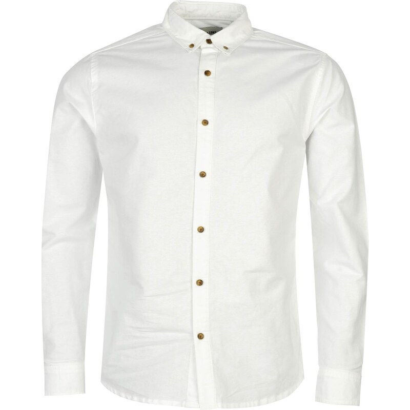 Only and Sons Asher Oxford Shirt, white
