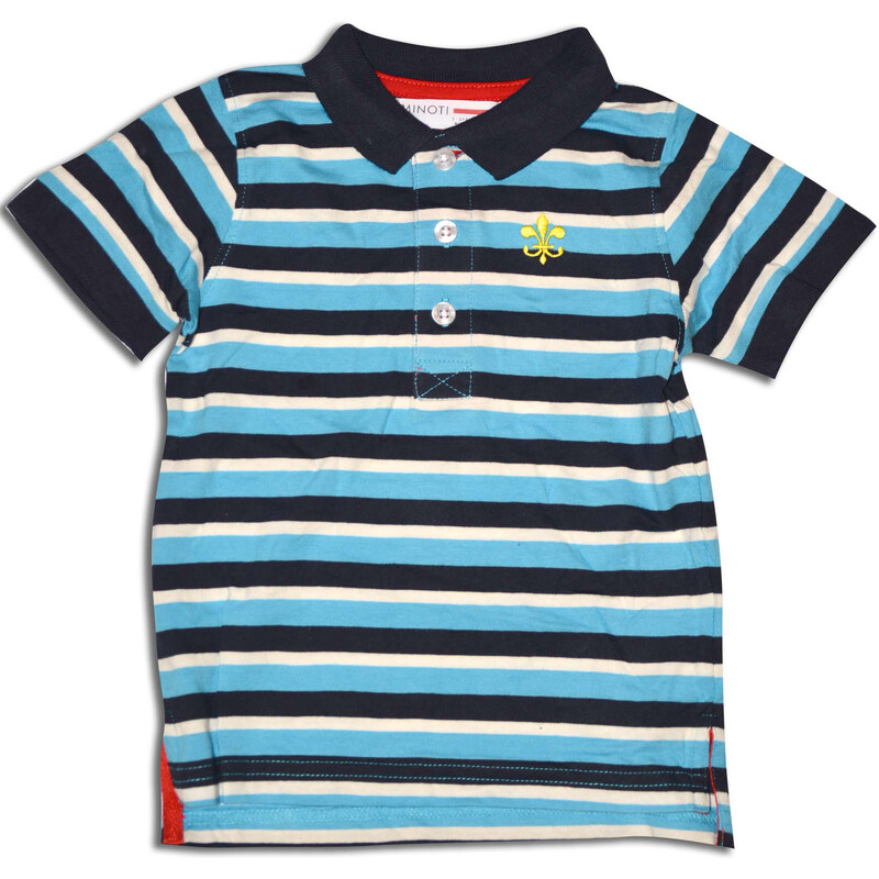 Minoti Chlapecké pruhované polo tričko Bus - modré