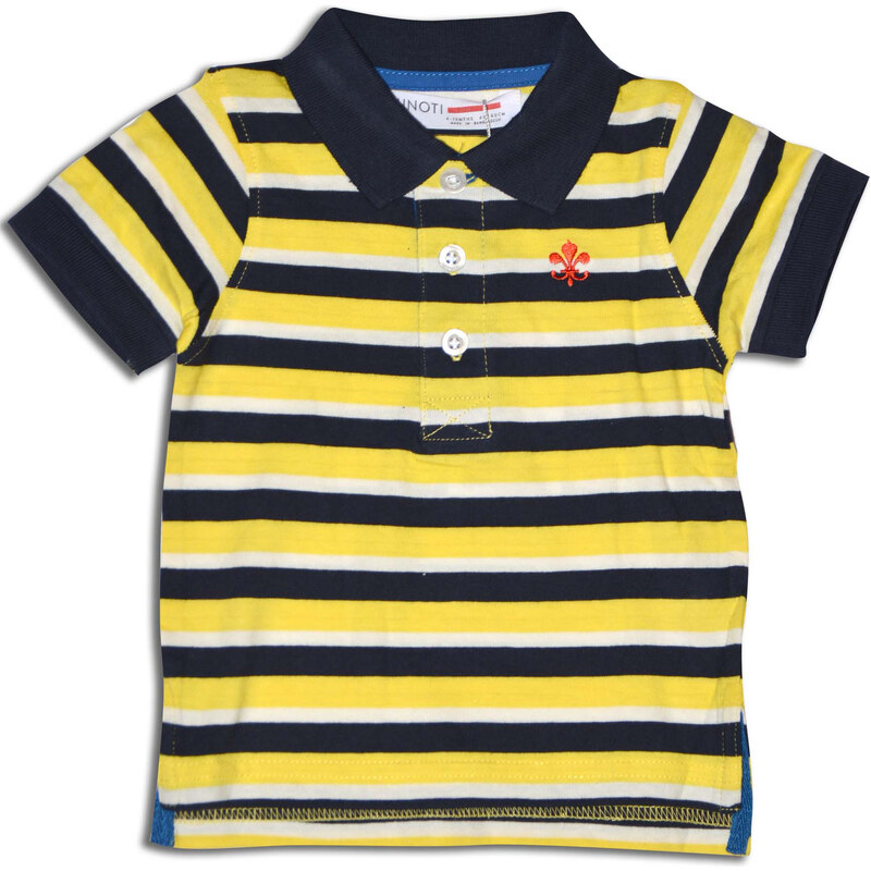 Minoti Chlapecké pruhované polo tričko Bus - žluté