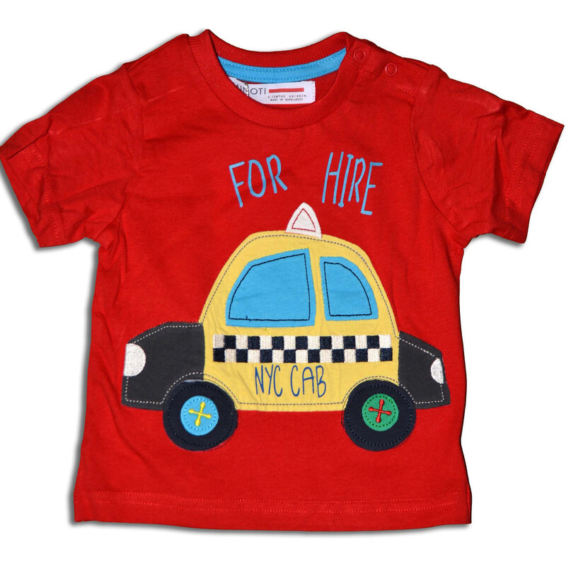 Minoti Chlapecké tričko s taxíkem Bus - červené
