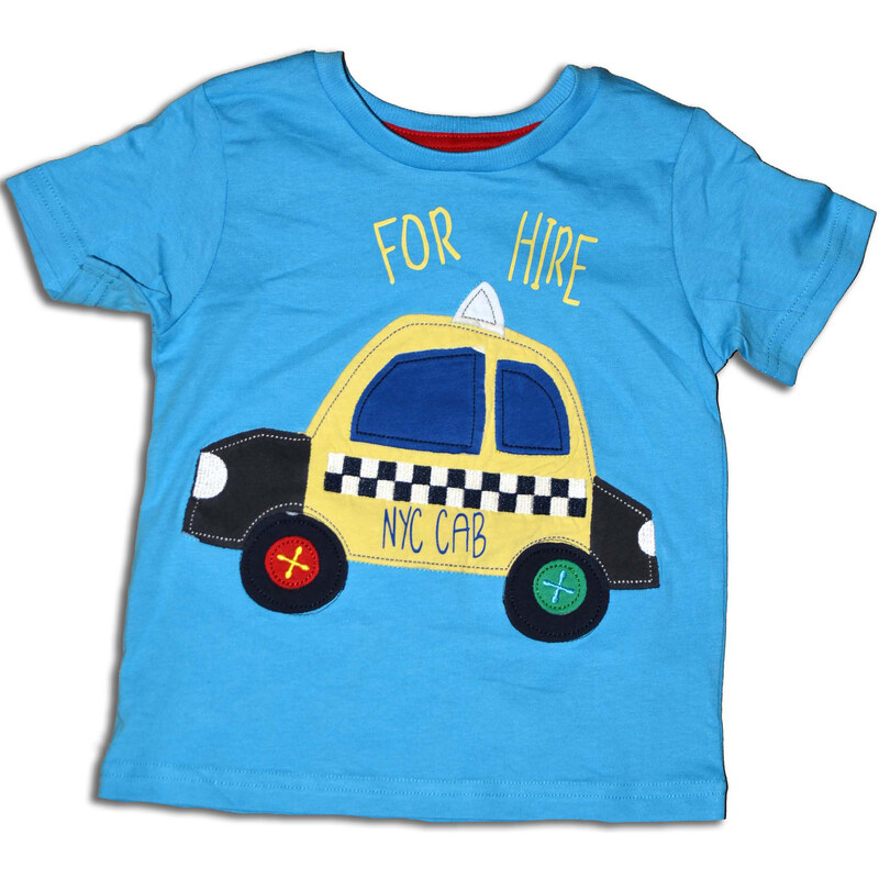 Minoti Chlapecké tričko s taxíkem Bus - světle modré