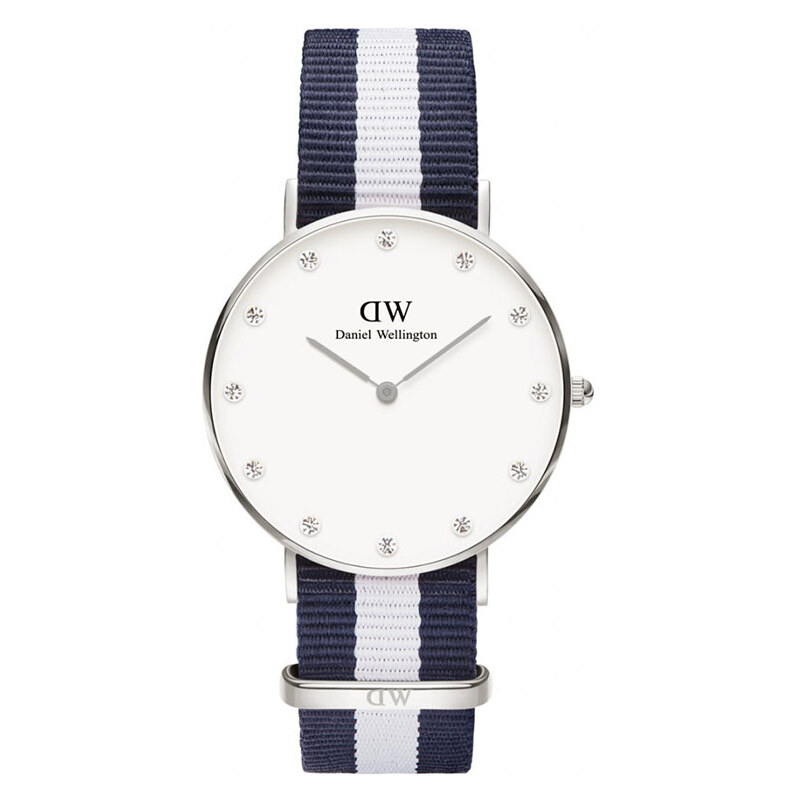 Dámské modro-bílé hodinky Daniel Wellington 0963DW Classy Glasgow