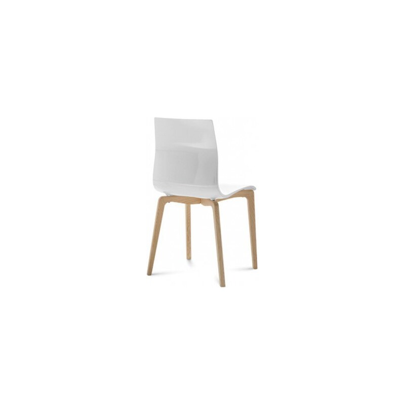 DOMITALIA Srl Gel-L - Jídelní židle (bílá ashwood, bílá)