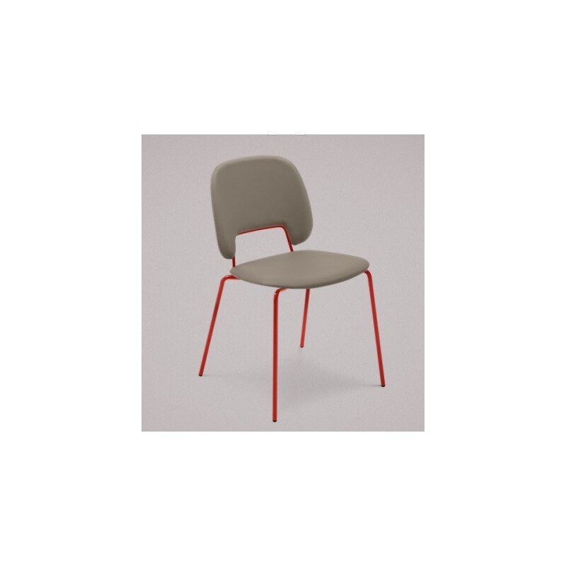 DOMITALIA Srl Traffic - Jídelní židle (lak červený matný, plast pískový)