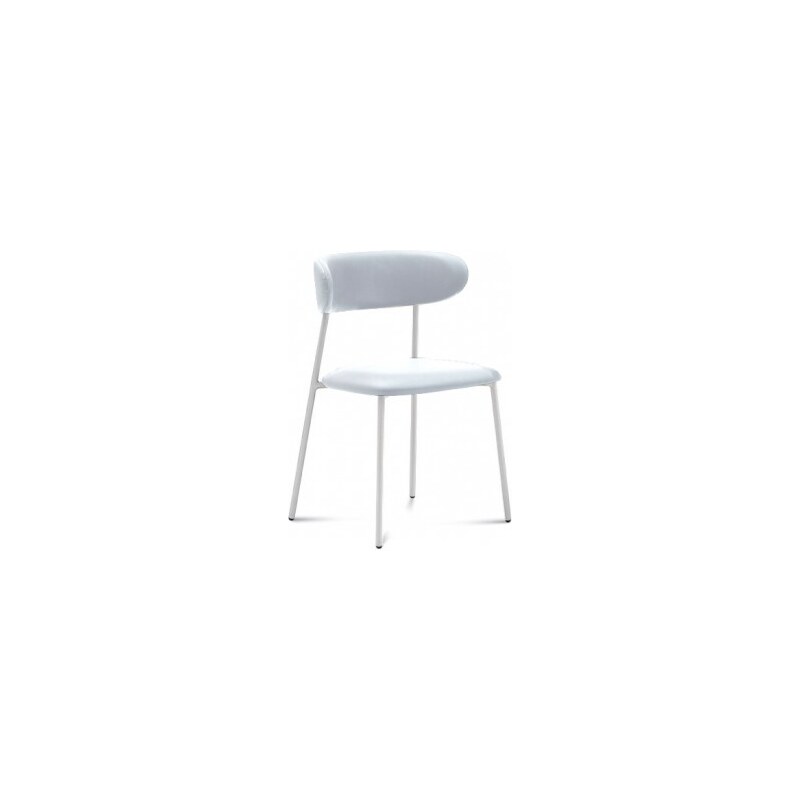 DOMITALIA Srl Anais - Jídelní židle (lak bílý matný, eko kůže bílá)
