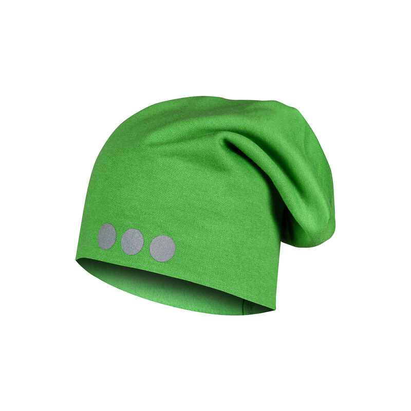 Lamama Dětská čepice s reflexním potiskem - světle zelená