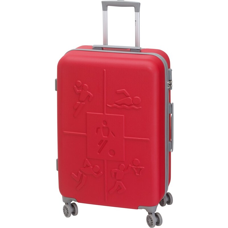 Kabinový kufr trolley 55cm 4 kol. CheckIn Sports red