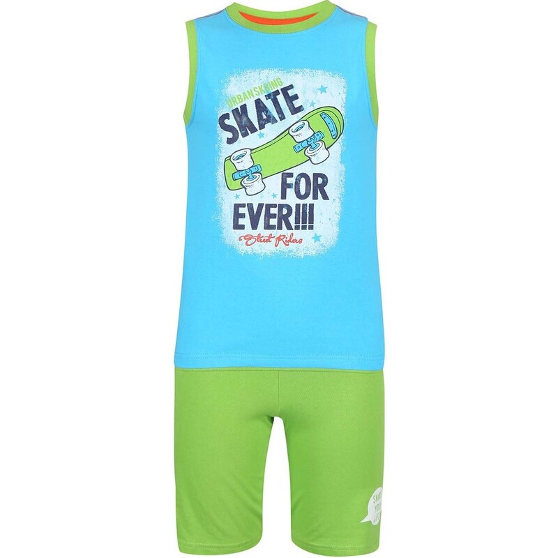 Blue Seven Chlapecký set trička a šortek Heavy Skate - zelený