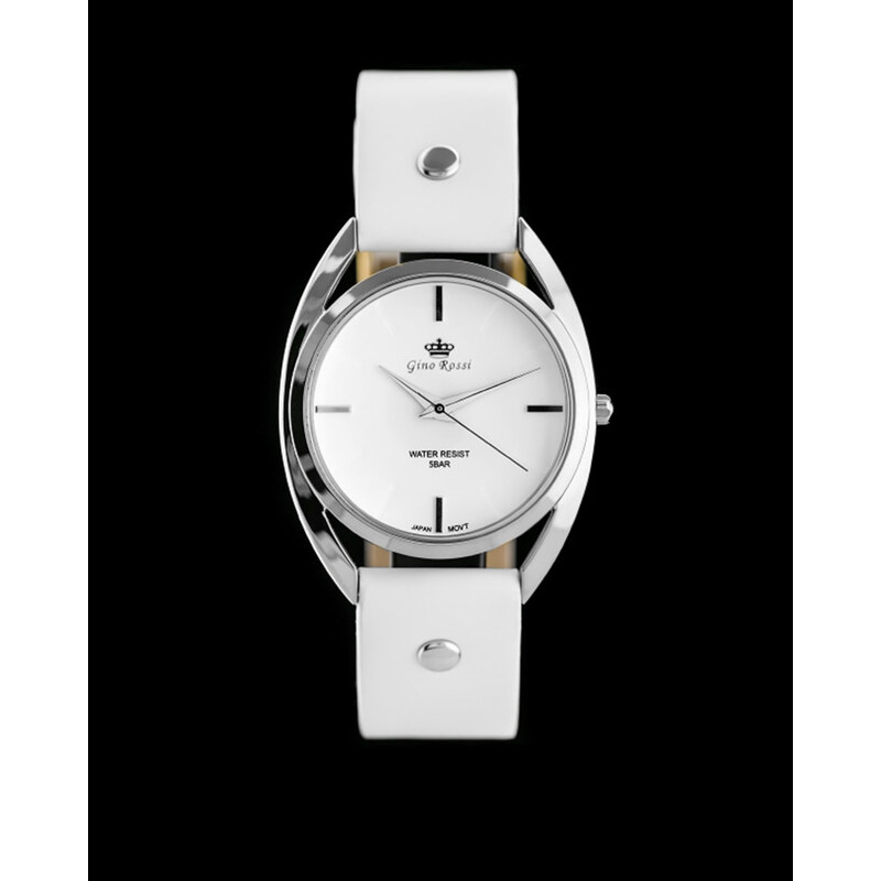 Dámské bílo-stříbrné hodinky Gino Rossi Sara