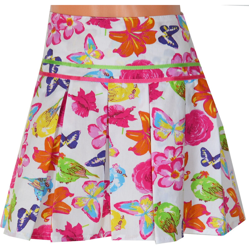Topo Dívčí sukně s motýlky - barevná