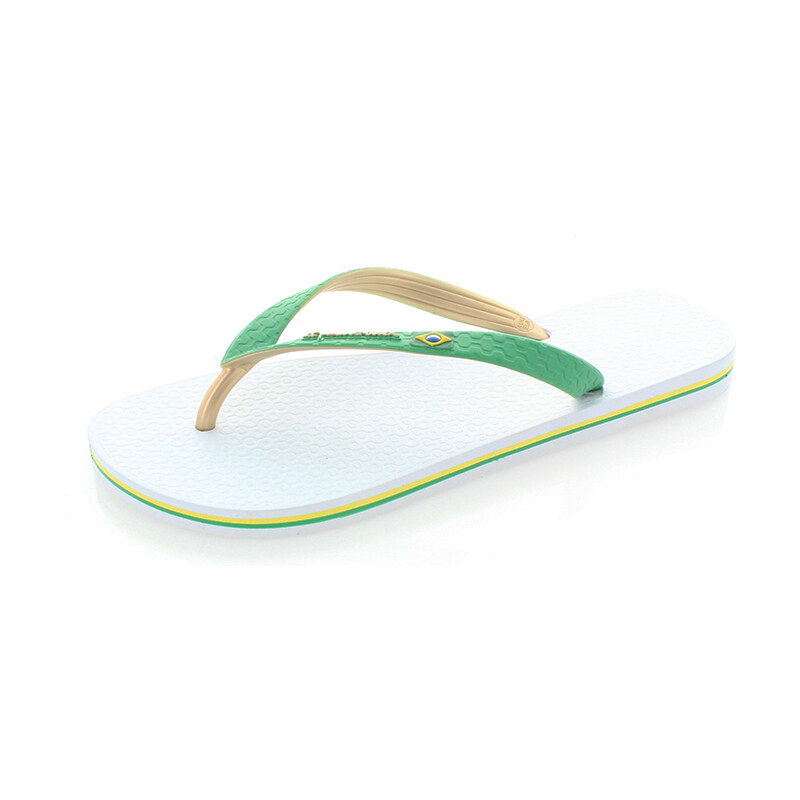 Pánské bílo-zelené pantofle Ipanema Brazil Bicolor