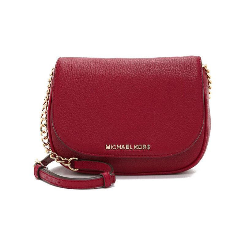 Michael Kors kožená crossbody kabelka Bedford small cherry