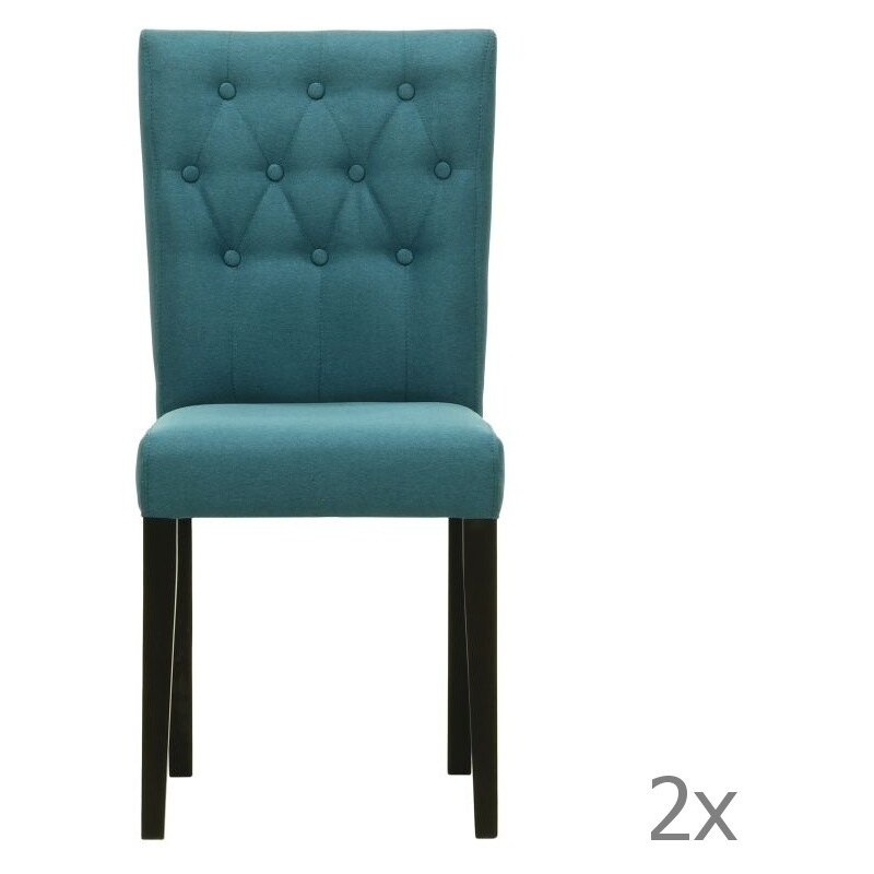 Wintech Sada 2 židlí Monako Etna Blue, černé nohy