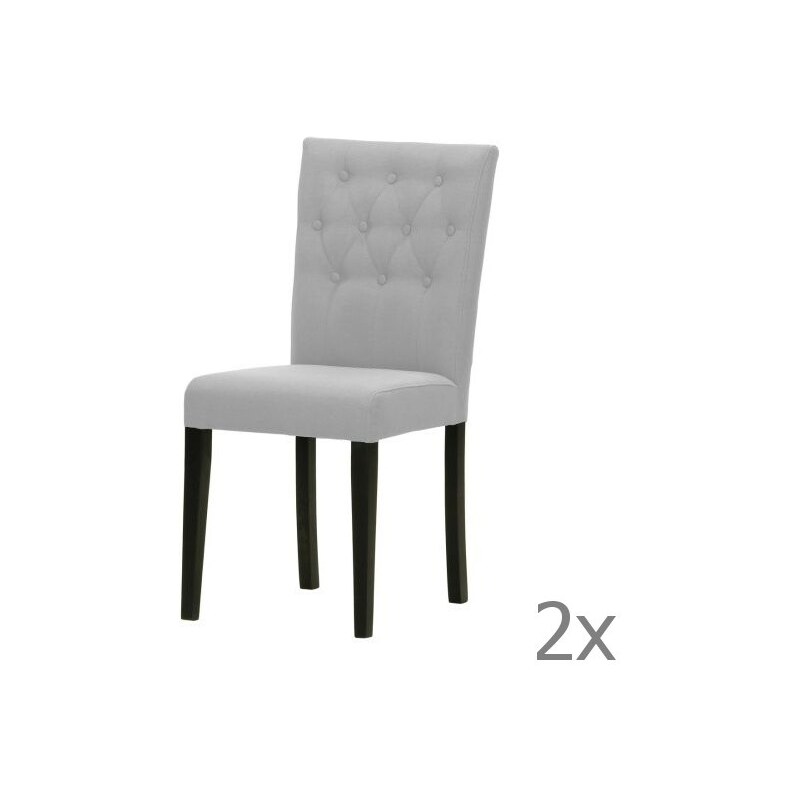 Wintech - Warehouse 3 Sada 2 židlí Monako Etna Grey, černé nohy